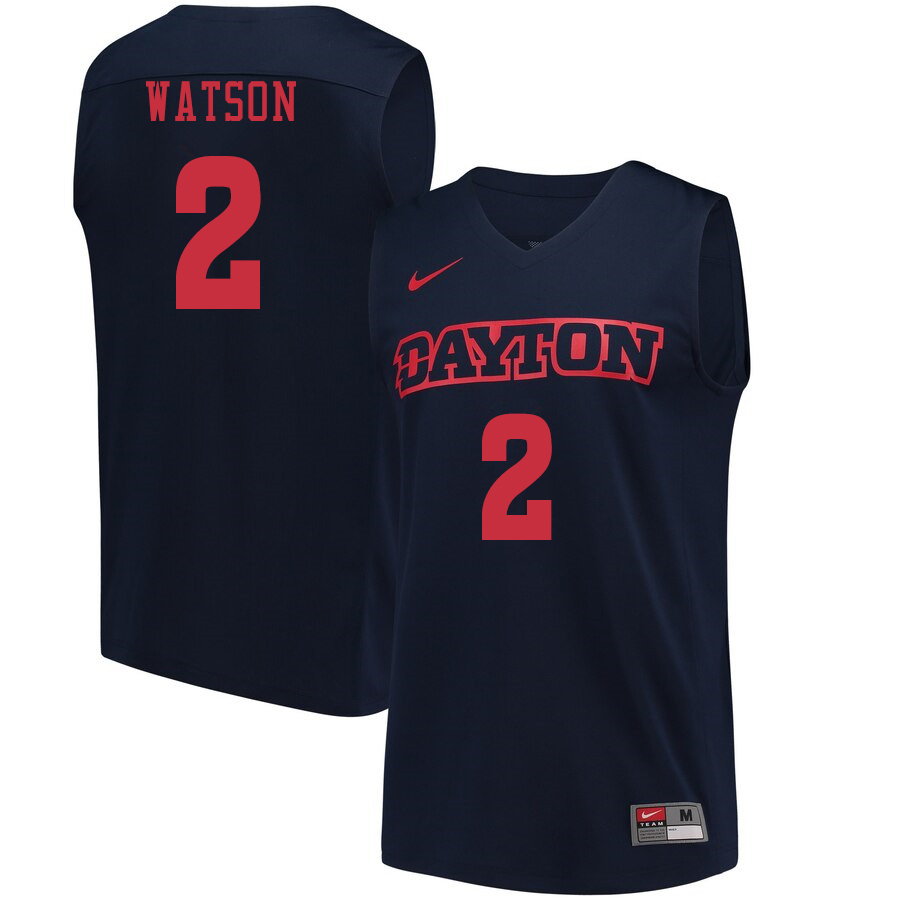 Men #2 Ibi Watson Dayton Flyers College Basketball Jerseys Sale-Navy - Click Image to Close